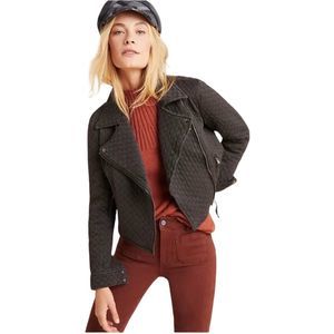 NWT Marrakech for Anthropologie Quilted Moto Jacket